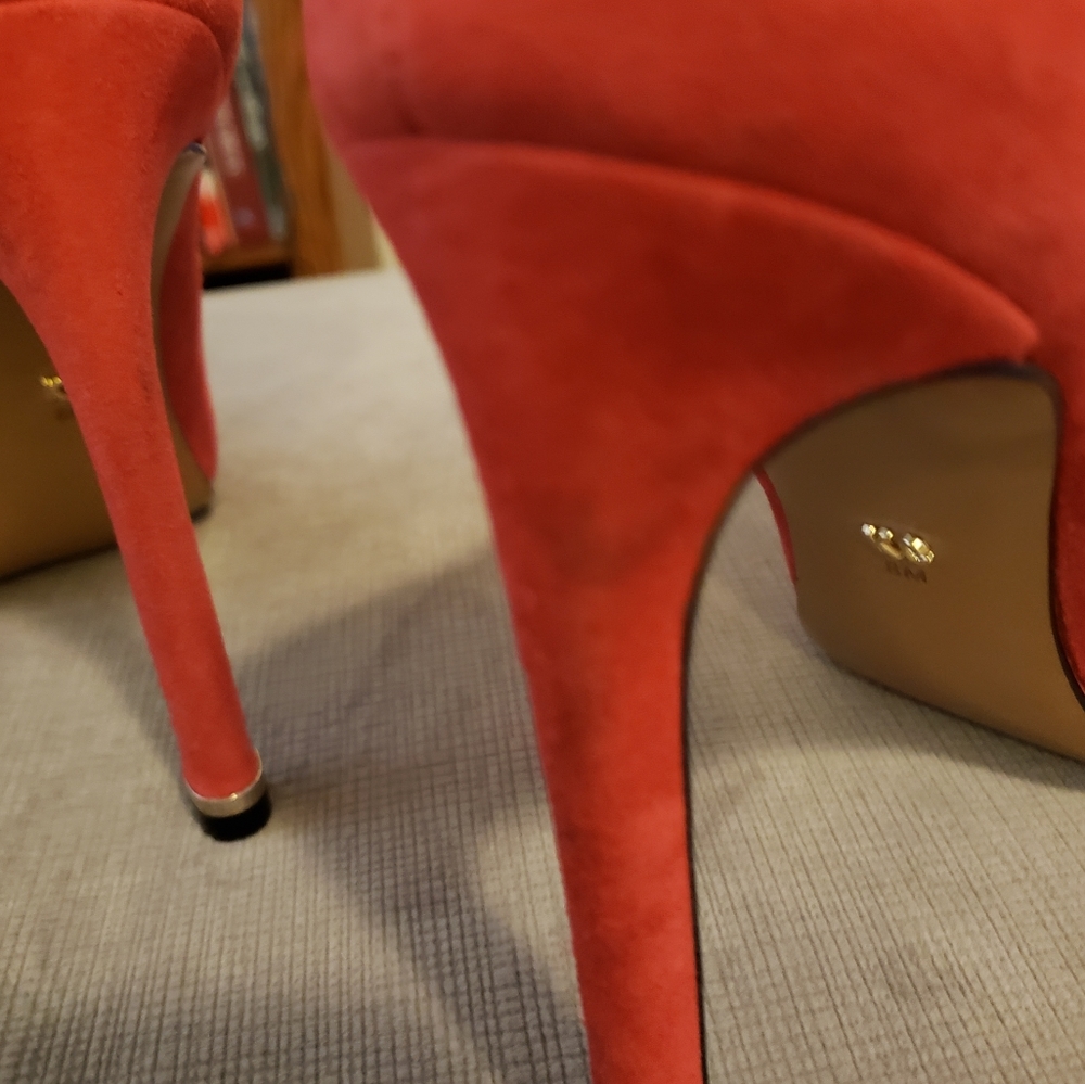 Red Suede Mules. - image 7
